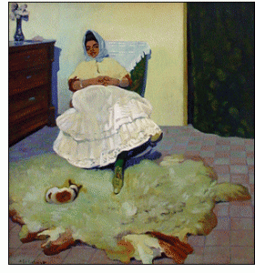 Antoni Gelabert: Dona asseguda (c.1907) La model podria ser Clara Lucena